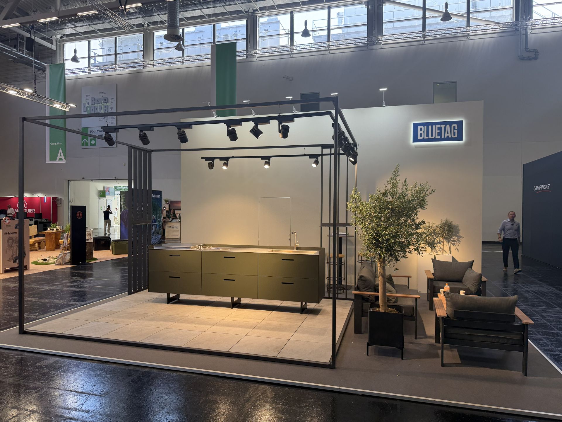 Bluetag outdoor furniture stand at spoga+gafa 2026 in Cologne